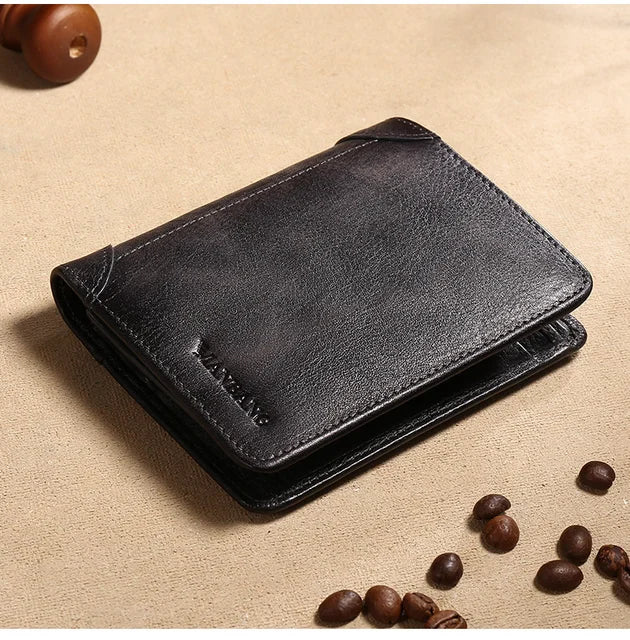 Carteira Masculina De Couro Legítimo - Manbang