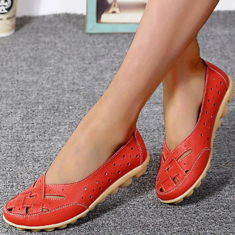 Mocassim de Couro Legítimo Feminino Casual - Milla