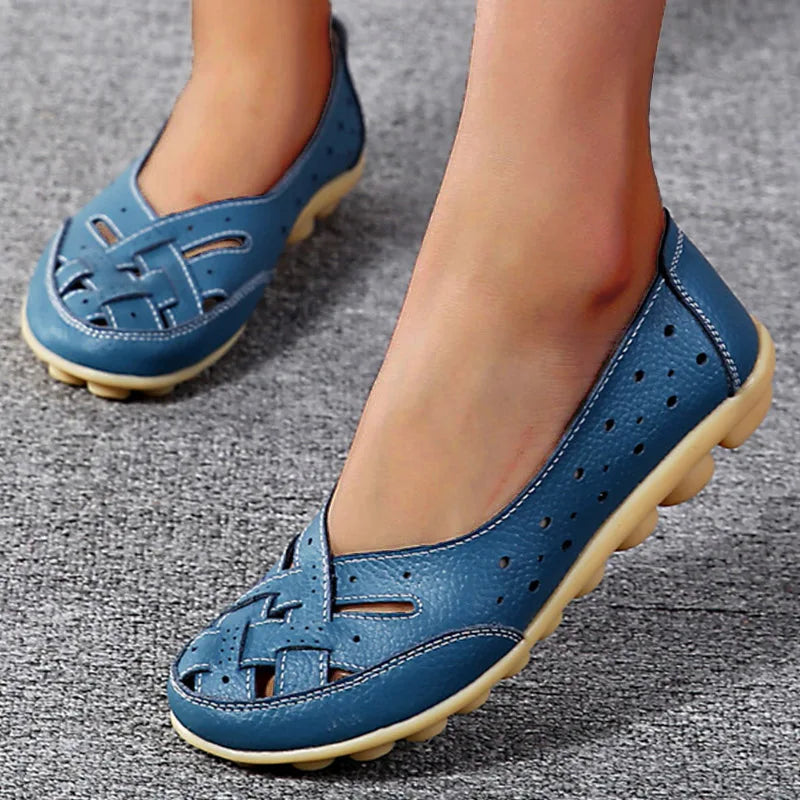 Mocassim de Couro Legítimo Feminino Casual - Milla