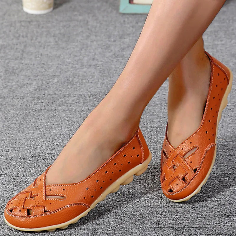 Mocassim de Couro Legítimo Feminino Casual - Milla