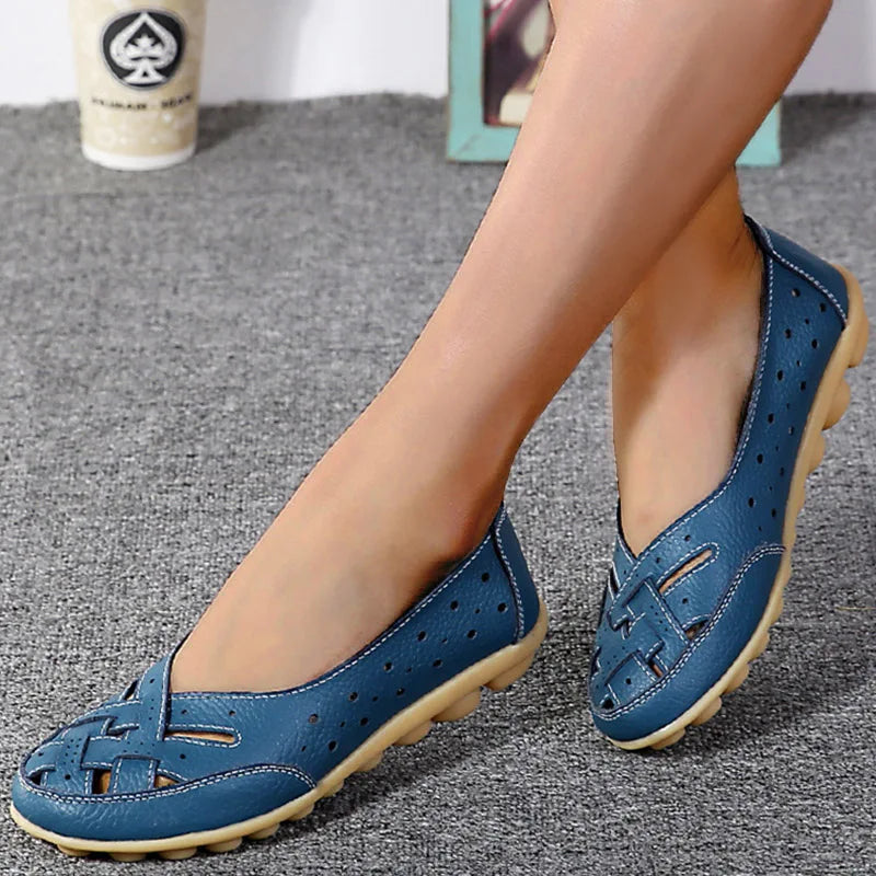 Mocassim de Couro Legítimo Feminino Casual - Milla