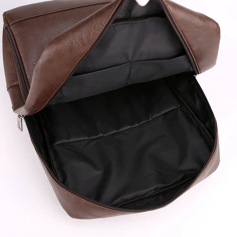 Mochila Masculina De Couro Legítimo - Louis
