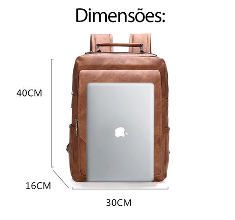Mochila Masculina De Couro Legítimo Jepp - Traveling Backpack