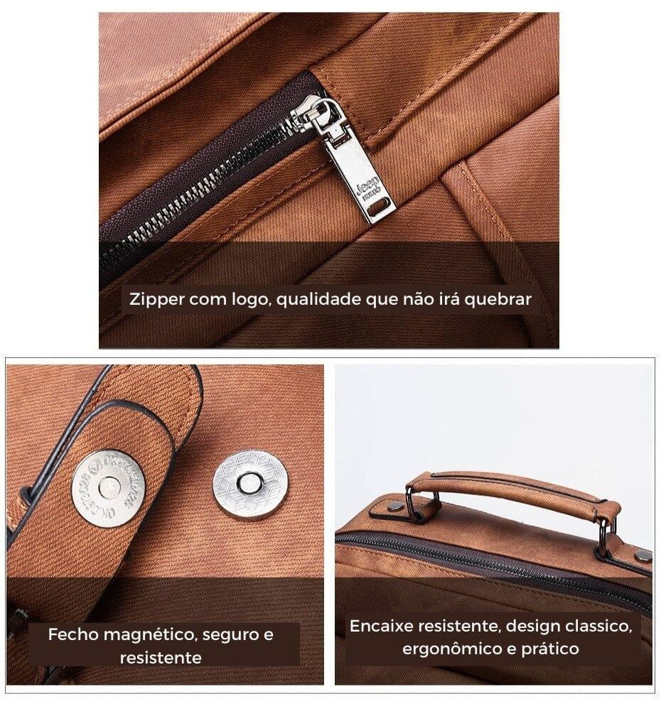 Mochila Masculina De Couro Legítimo Jepp - Traveling Backpack