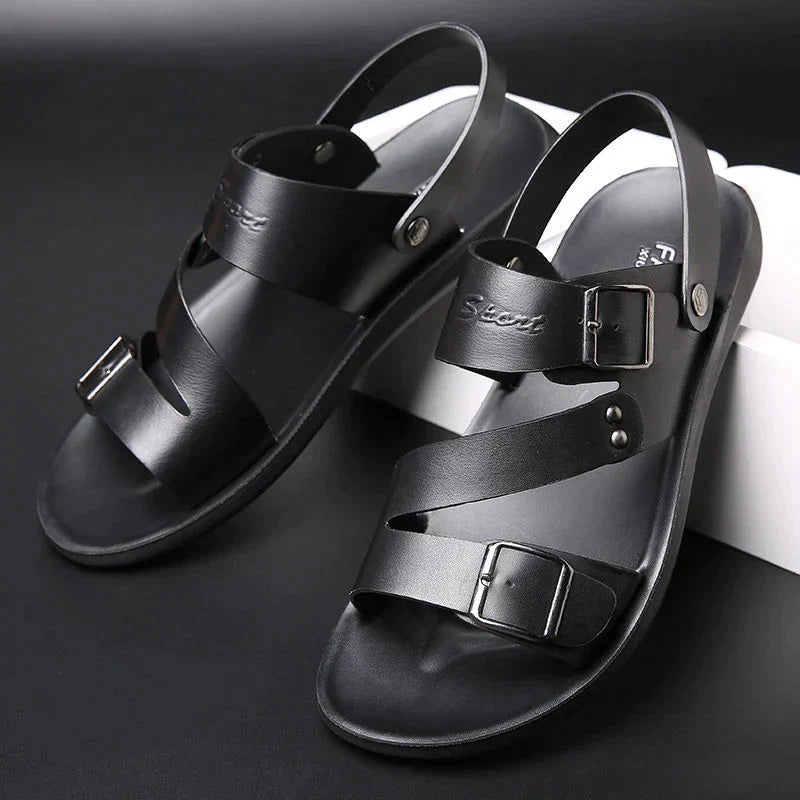 Sandália Masculina de Couro Legítimo - Leather TOP