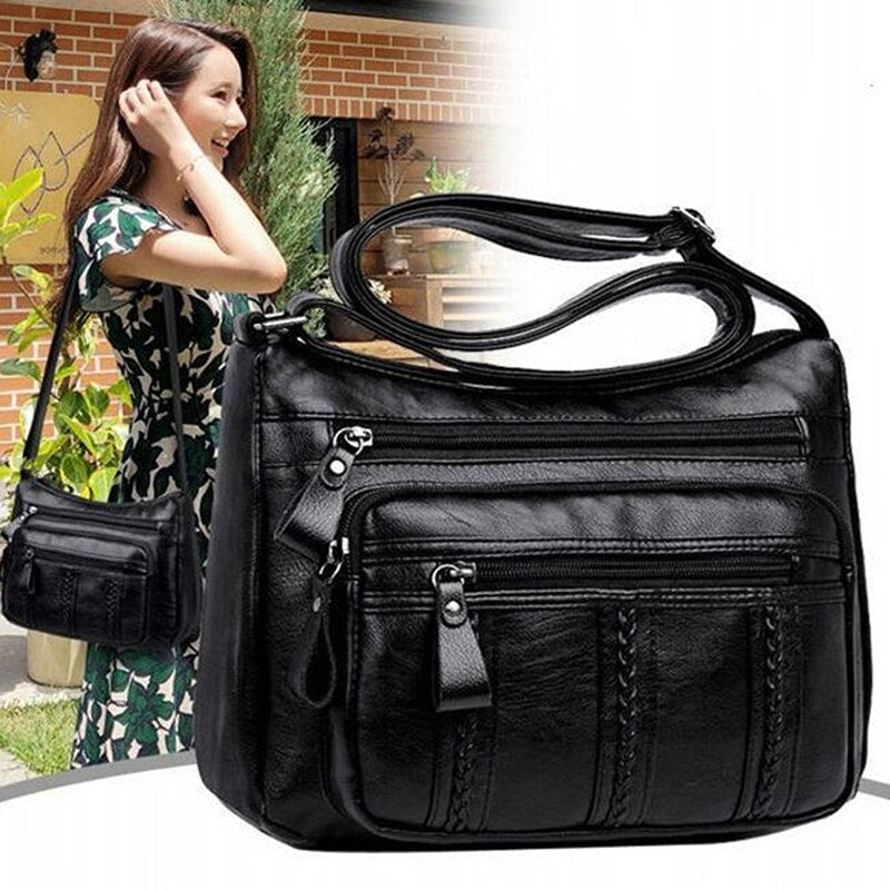 Bolsa Feminina Transversal em Couro Legítimo - Ashley