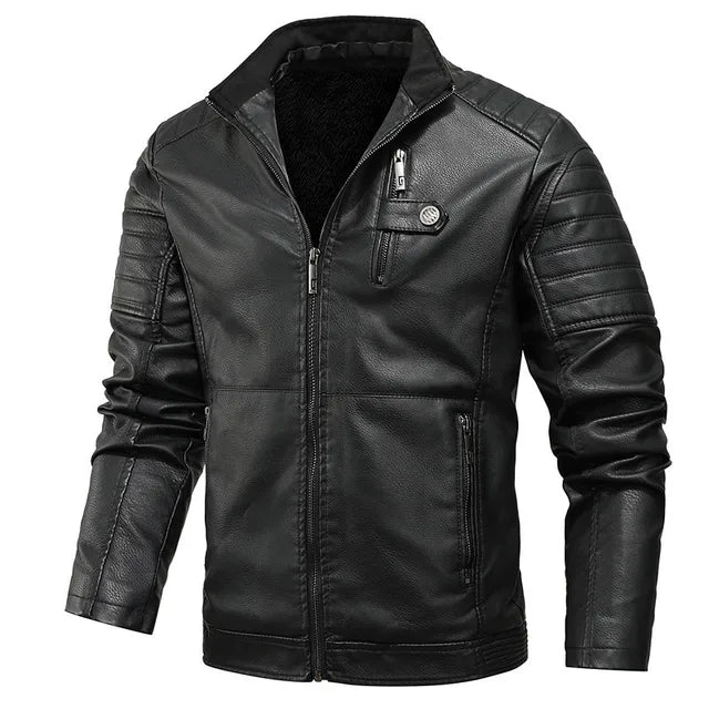 Jaqueta Masculina de Inverno em Couro Legítimo - Glacial