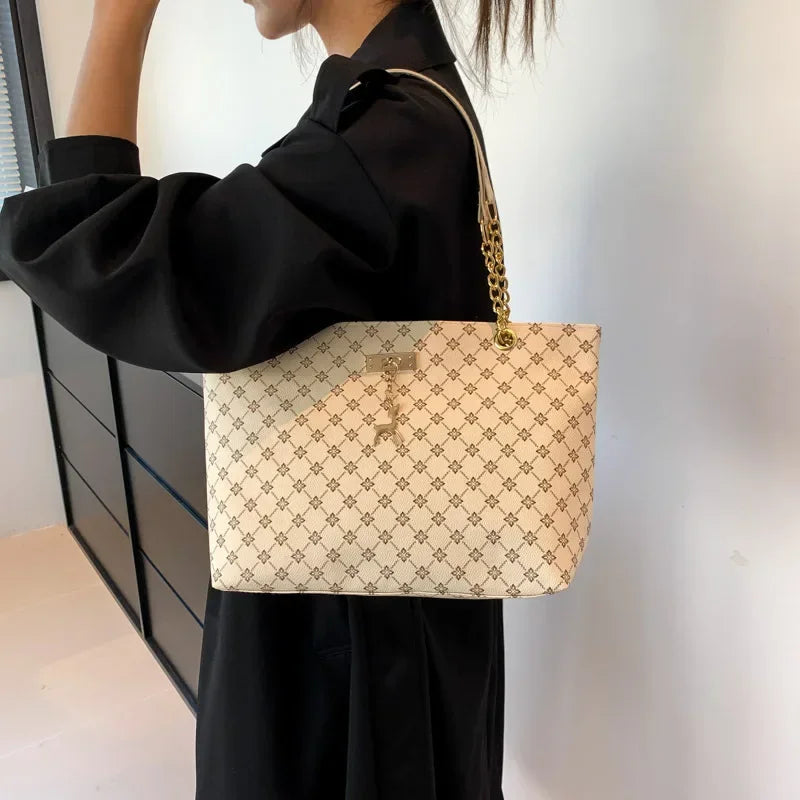 Neue Presbyopie Handtasche Textur Weiches Leder Große Kapazität Tote Frauen Tasche Mit Hängenden Zubehör Schulter Tasche