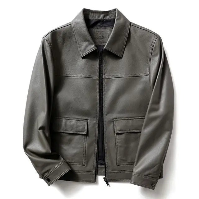 Jaqueta Masculina de Inverno em Couro Legítimo - Artic