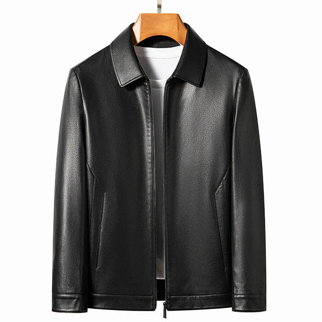 Jaqueta Masculina de Inverno em Couro Legítimo - Everest