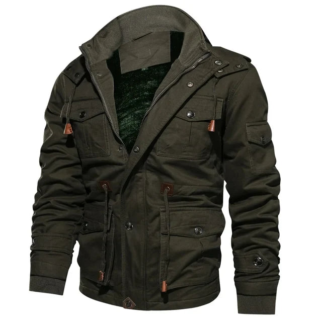 Jaqueta Masculina de Inverno em Couro Legítimo - Glacier