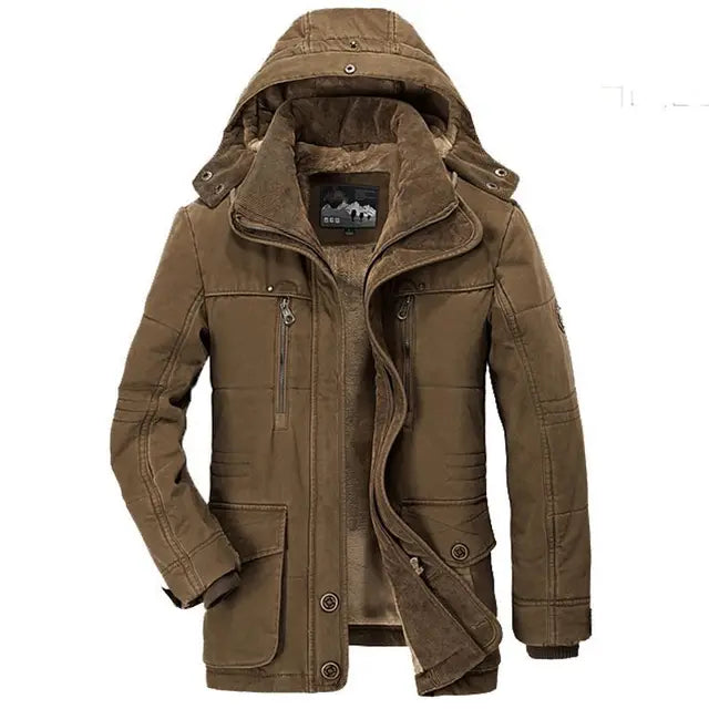 Jaqueta Masculina de Inverno em Couro Legítimo - Centure