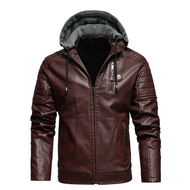 Jaqueta Masculina de Inverno em Couro Legítimo - Icebound