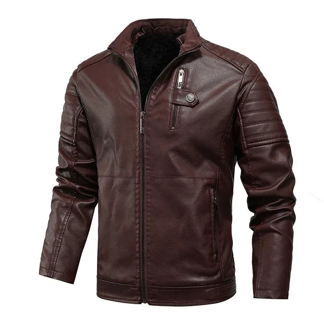 Jaqueta Masculina de Inverno em Couro Legítimo - Glacial