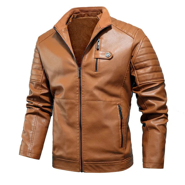 Jaqueta Masculina de Inverno em Couro Legítimo - Glacial