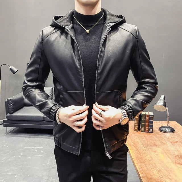 Jaqueta Masculina de Inverno em Couro Legítimo - Bravura
