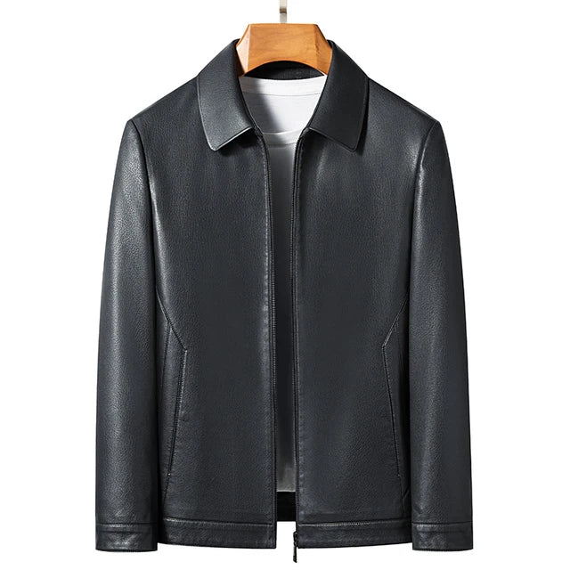 Jaqueta Masculina de Inverno em Couro Legítimo - Everest