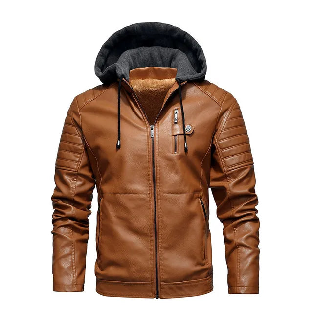 Jaqueta Masculina de Inverno em Couro Legítimo - Icebound