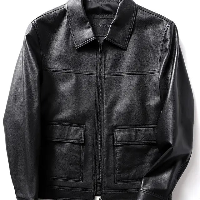 Jaqueta Masculina de Inverno em Couro Legítimo - Artic