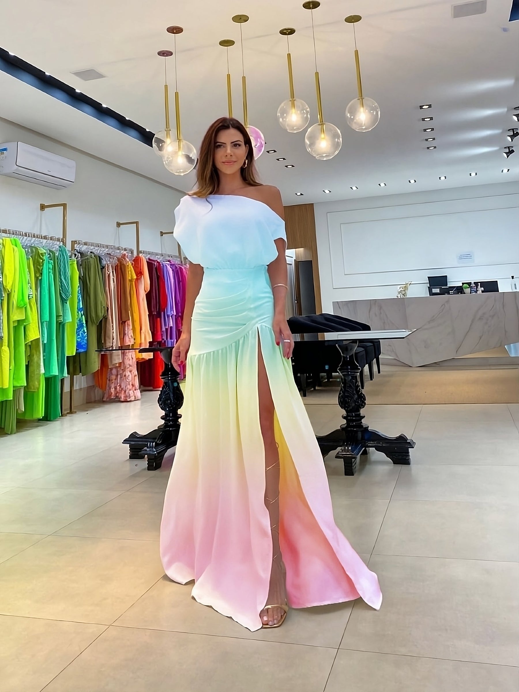 Vestido Royal - Elegante Sofisticado Primavera Verão 1
