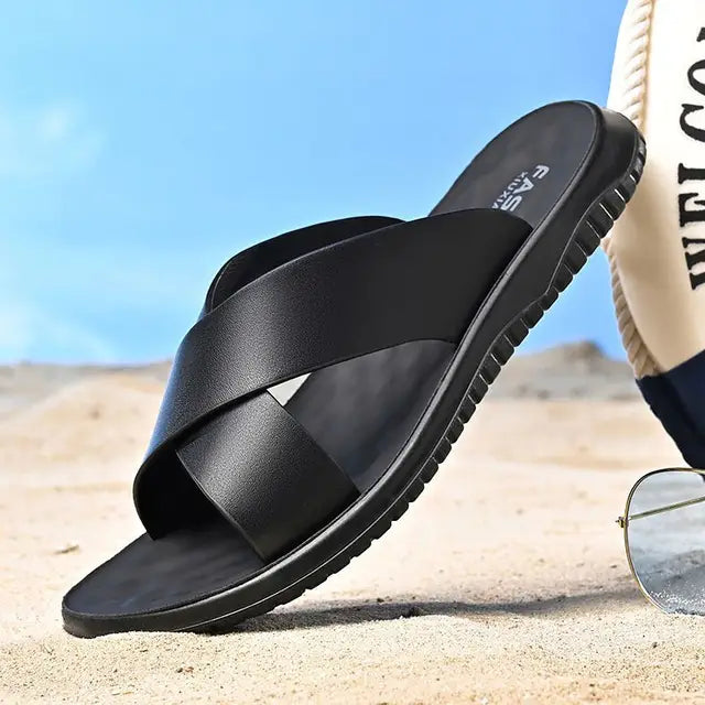 Sandália Masculina em Couro Legítimo - Logen