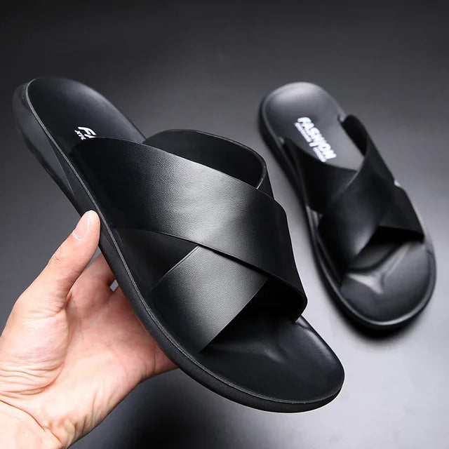 Sandália Masculina em Couro Legítimo - Logen