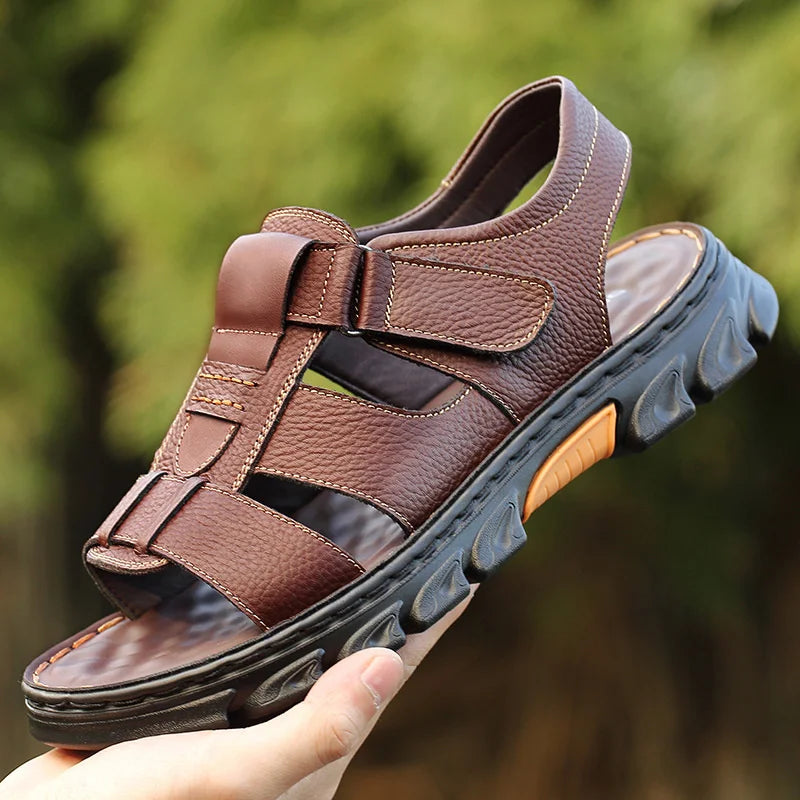 Sandália Masculina em Couro Legítimo - Chaos