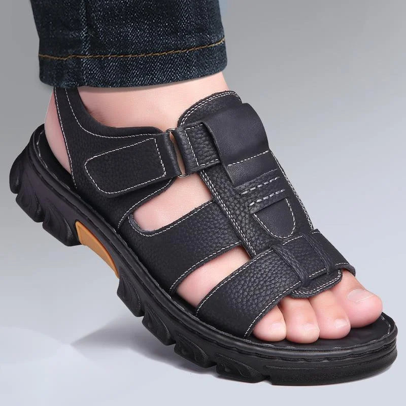 Sandália Masculina em Couro Legítimo - Chaos