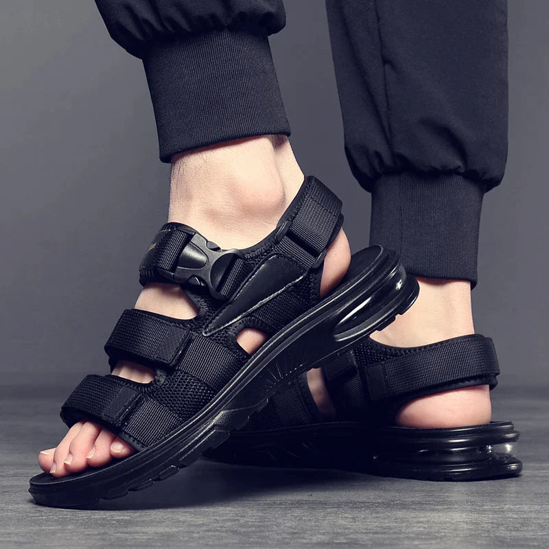 Sandália Masculina em Couro Legítimo - Gladiador