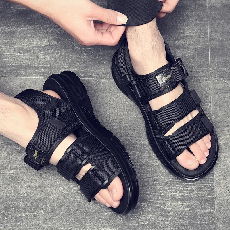 Sandália Masculina em Couro Legítimo - Gladiador