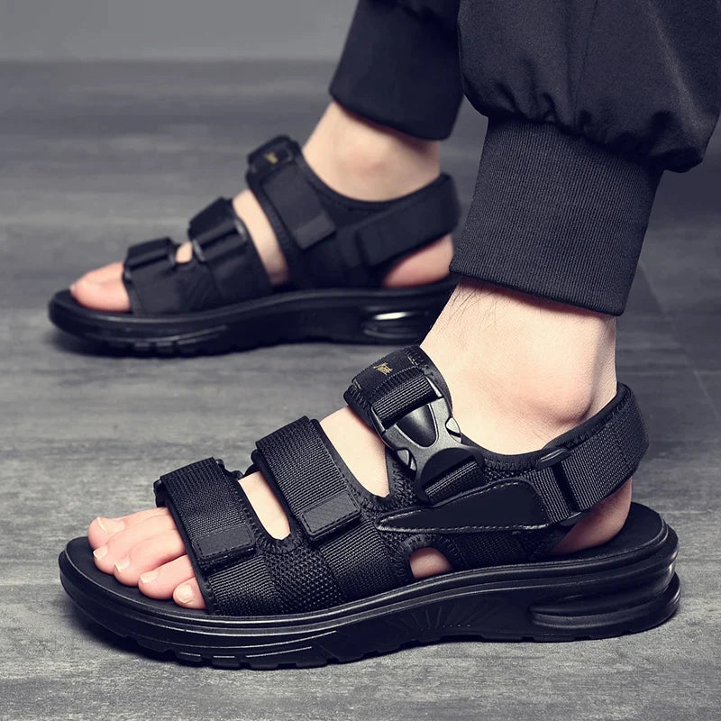 Sandália Masculina em Couro Legítimo - Gladiador
