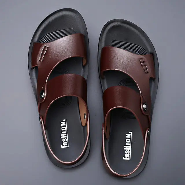 Sandália Masculina em Couro Legítimo - Moisés