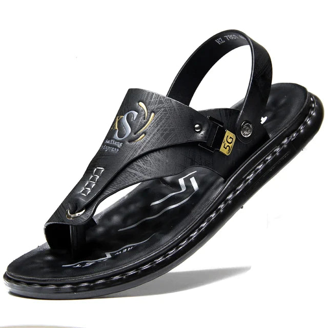 Sandália Masculina em Couro Legítimo - Wise