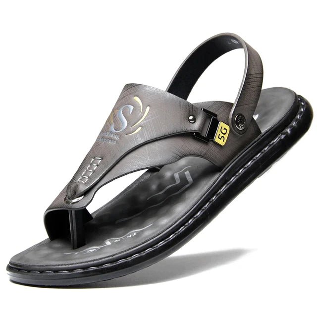 Sandália Masculina em Couro Legítimo - Wise