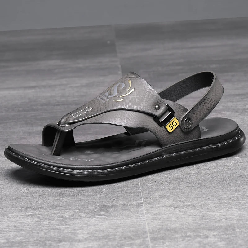 Sandália Masculina em Couro Legítimo - Wise