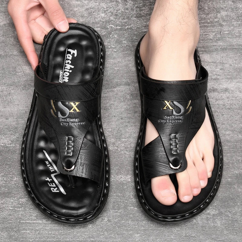 Sandália Masculina em Couro Legítimo - Wise