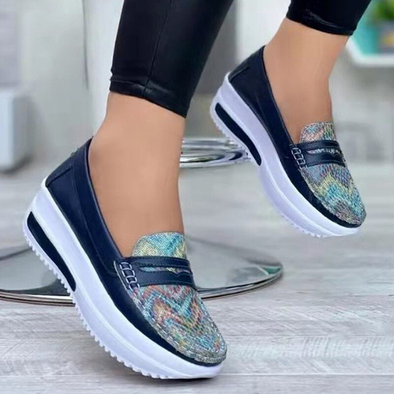 Mocassim De Couro Legítimo Feminino Plataforma - Lolla