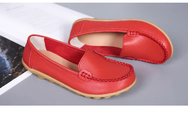 Mocassim de Couro Legítimo Feminino Casual - Bonita