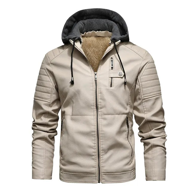 Jaqueta Masculina de Inverno em Couro Legítimo - Icebound