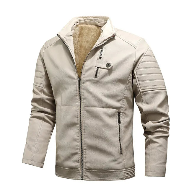 Jaqueta Masculina de Inverno em Couro Legítimo - Glacial