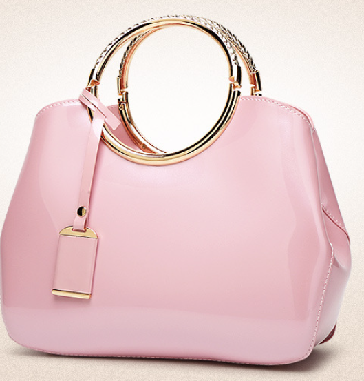 Bolsa De Couro Legítimo Feminina Envernizada - Luxeverse