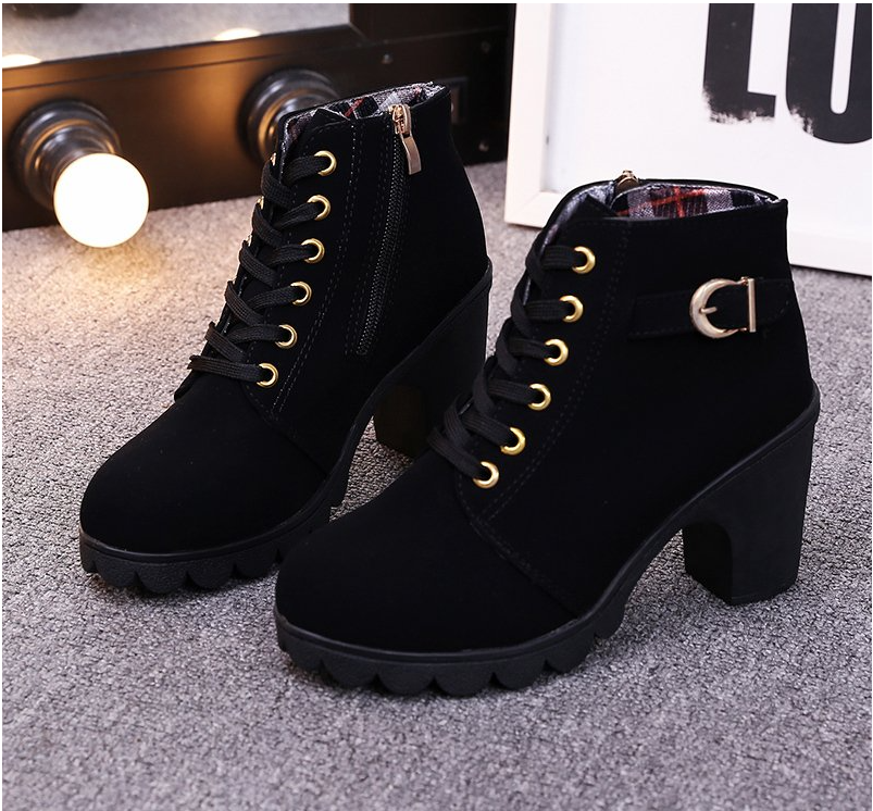 Botas Femininas em Couro Legítimo - Punk Leather
