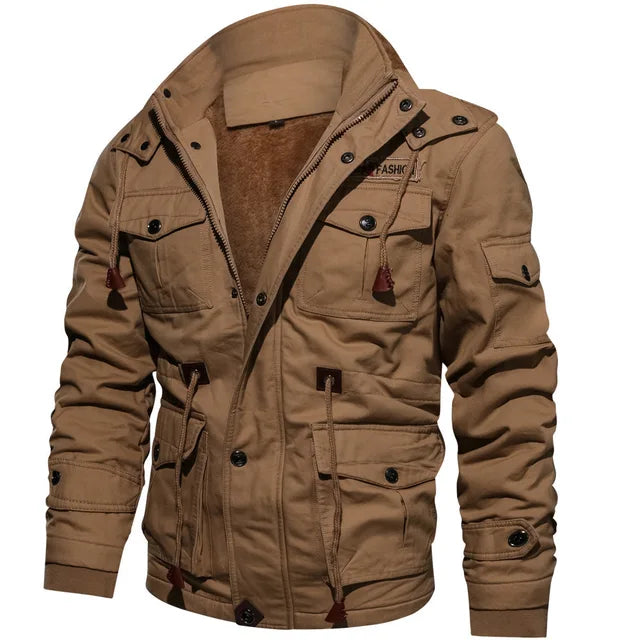 Jaqueta Masculina de Inverno em Couro Legítimo - Glacier
