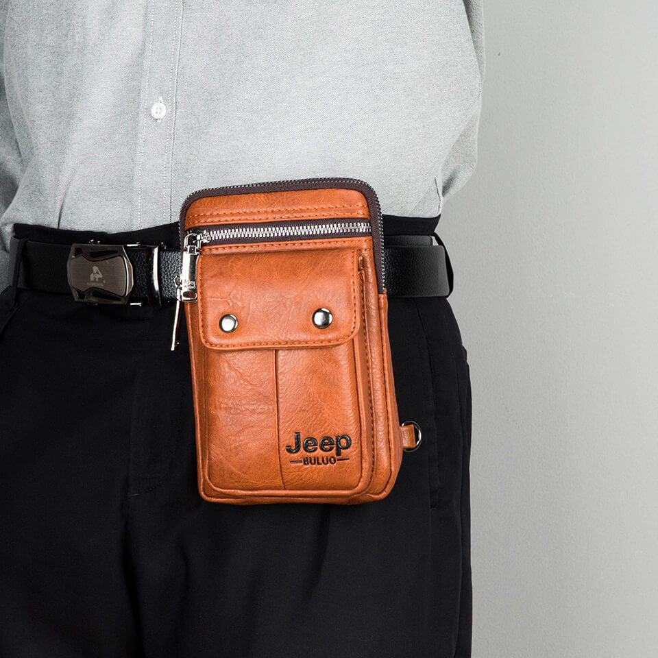 Bolsa Polchete Masculina de Couro Legítimo JEEP - UrbanCou