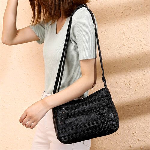 Bolsa Feminina de Couro Legítimo - Elegance Crossbody Deluxe