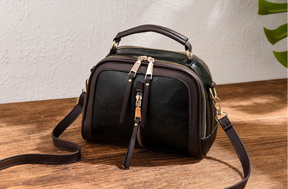 Bolsa Feminina de couro legítimo de dupla alça - Modern Vintage