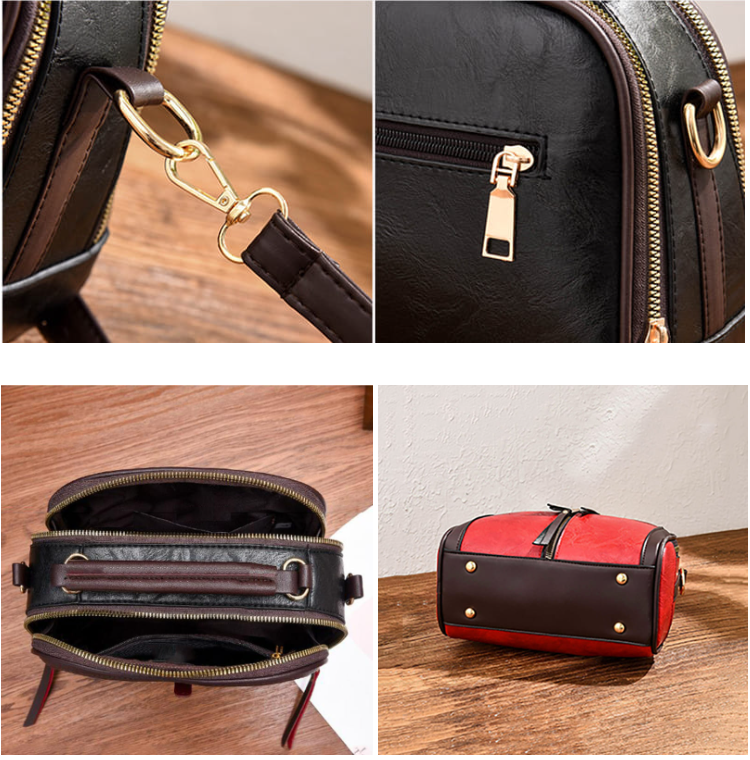 Bolsa Feminina de couro legítimo de dupla alça - Modern Vintage