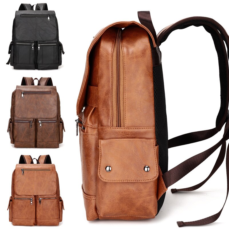 Mochila Masculina de Couro Legítimo - Travel Bag