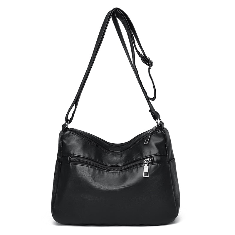 Bolsa Feminina de Couro Legítimo Transversal - Letícia