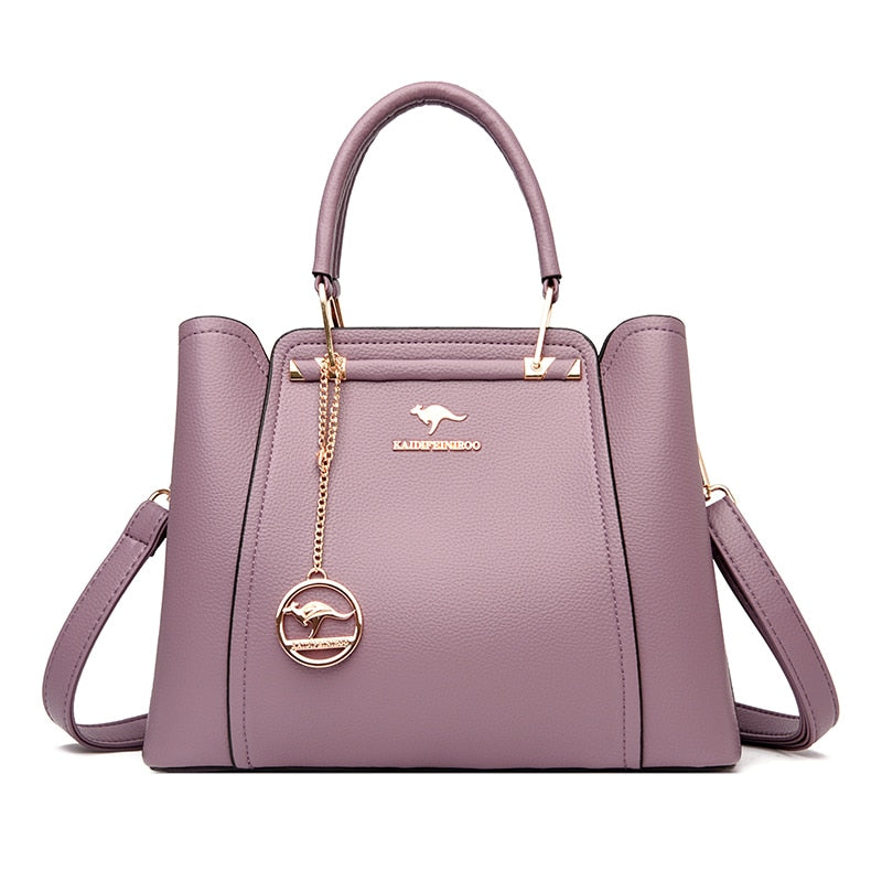 Bolsa Feminina de Couro Legítimo Transversal Luxuosa - Golden Style